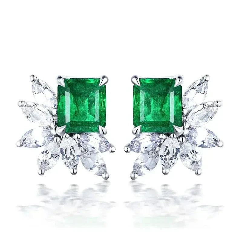 Luxury Green Crystal Drop Earrings – Women's Anniversary GiftE637