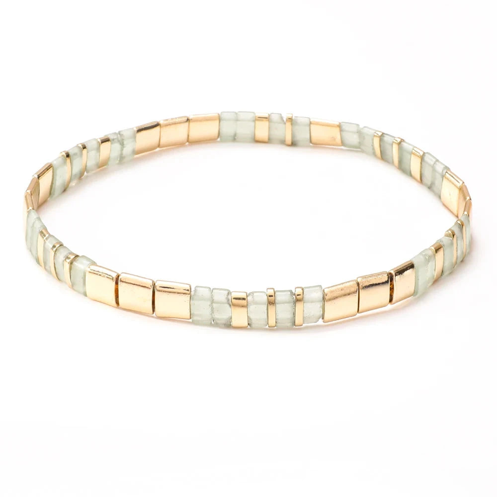 Colorful Miyuki Tile Beads BraceletXN296-4