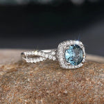 Luxury Blue Zirconia Wedding Band