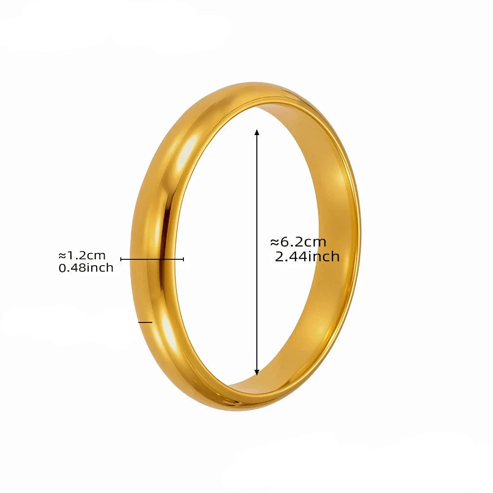 18k Gold Plated Stainless Steel Bracelet Bangles for WomenZ461-Gold