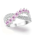 Crossover Cubic Zirconia Ring for WomenT056310