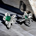 Luxury Green Crystal Drop Earrings – Women's Anniversary GiftE3591