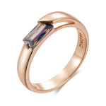 Kienl Hot Square Colorful Natural Zircon Ring for Women 585 Rose Gold Color Exquisite Wedding Accessories Daily Fine Jewelry