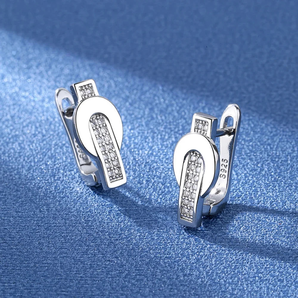 925 Sterling Silver Earrings with Cubic Zirconia for Women