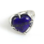 Crystal Heart Rings Natural AmethystLapis LazuliCHINA