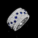 Sapphires and Diamonds 925 Sterling Silver RingRing