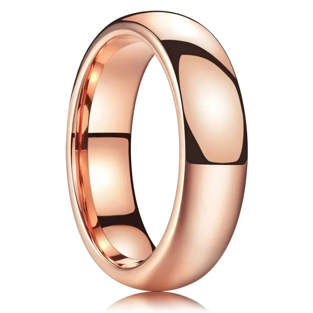 Rose Gold 6mm Stainless Steel Titanium Ring – Unisex7