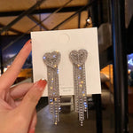Trend Unique Design Elegant Delicate Zircon Butterfly Tassel EarringsED263-2