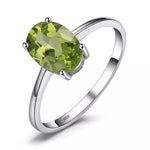 JewelryPalace Genuine Garnet Amethyst Citrine Peridot Blue Topaz 925 Sterling Silver Rings for Women Colorful Gemstone JewelryNatural Peridot6