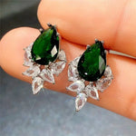 Pear Shaped CZ Studs Earrings for WomenE1537