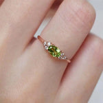 Luxury Crystal Copper Ring for Women