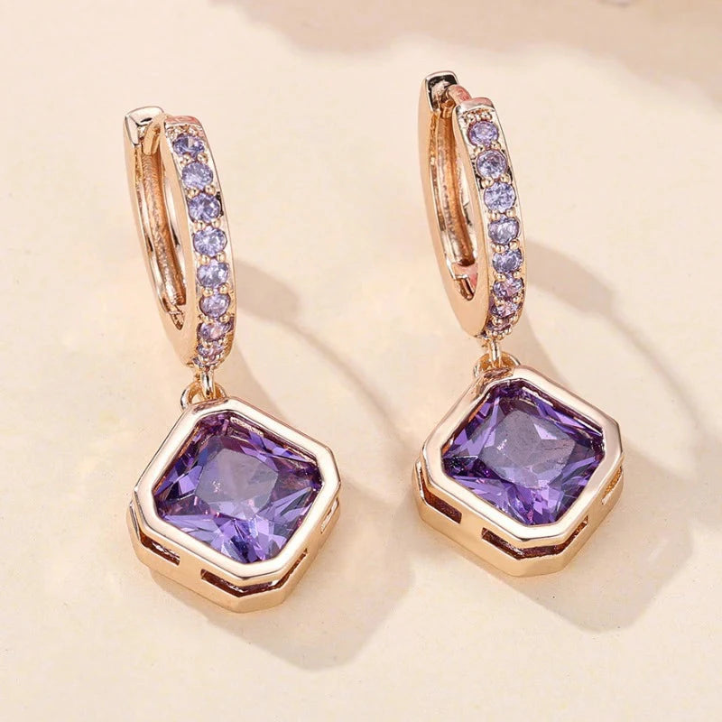 Promising Jewelry Drop Earrings with Amethyst Gemstone