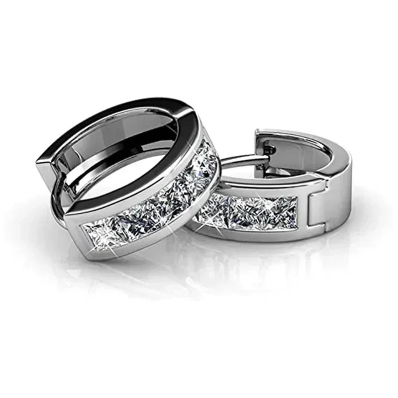Versatile Women’s Hoop Earrings with Cubic Zirconia