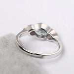 Delicate Cubic Zirconia Blue Noble Ring