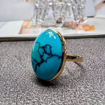 Creative 925 Silver Inlaid Blue-green Ring Single Row ExquisiteresizableStyle 11