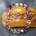 Natural Amethyst Citrine with shape cube bracelet