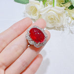 Vintage Oval Ruby Crystal Jewelry SetJewelry Sets