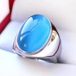 Vintage Gray Cat Eye Stainless Steel Ring