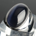 Vintage Gray Cat Eye Stainless Steel RingGray-S12