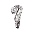 European and American Niche Design Light Luxury Circular Zircon Ring for Women