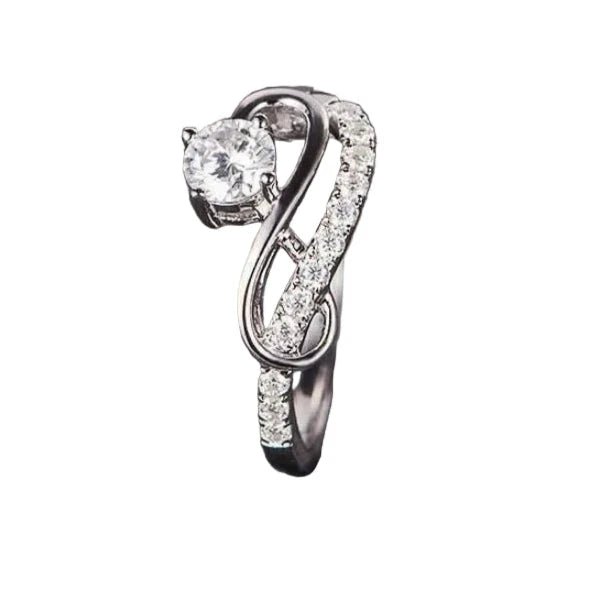 European and American Niche Design Light Luxury Circular Zircon Ring for Women