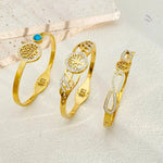 Unisex Tree of Life Bracelet – Gold CZ Luxury Bangle