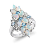Pear Opal Gemstone 925 Sterling Silver RingRing5