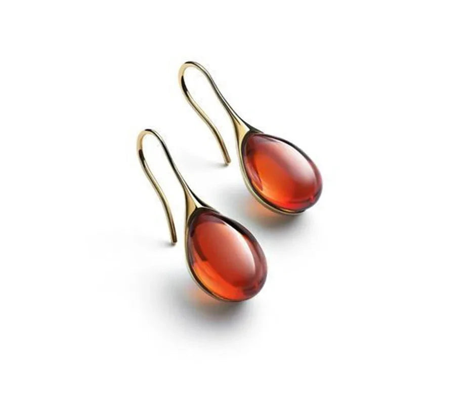 Women Earrings 4 Colors Delicate GoldOrange