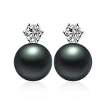 Classic Princess Earrings 100% Real Freshwater Pearl EarringblackCHINA