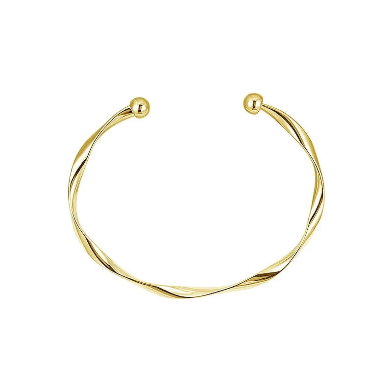 Unisex Twisted Metal Cuff Bracelet