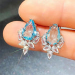 Pear Shaped CZ Studs Earrings for WomenE1538