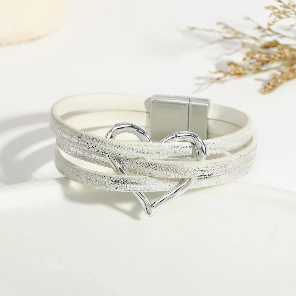 Romantic Hollow Metal Love Heart Wrap Bracelet for Women07