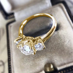 Huitan Luxury CZ Rings for Women – Silver, Gold, Two-ToneF17136