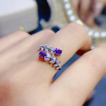 Exquisite 925 Silver Amethyst Ring