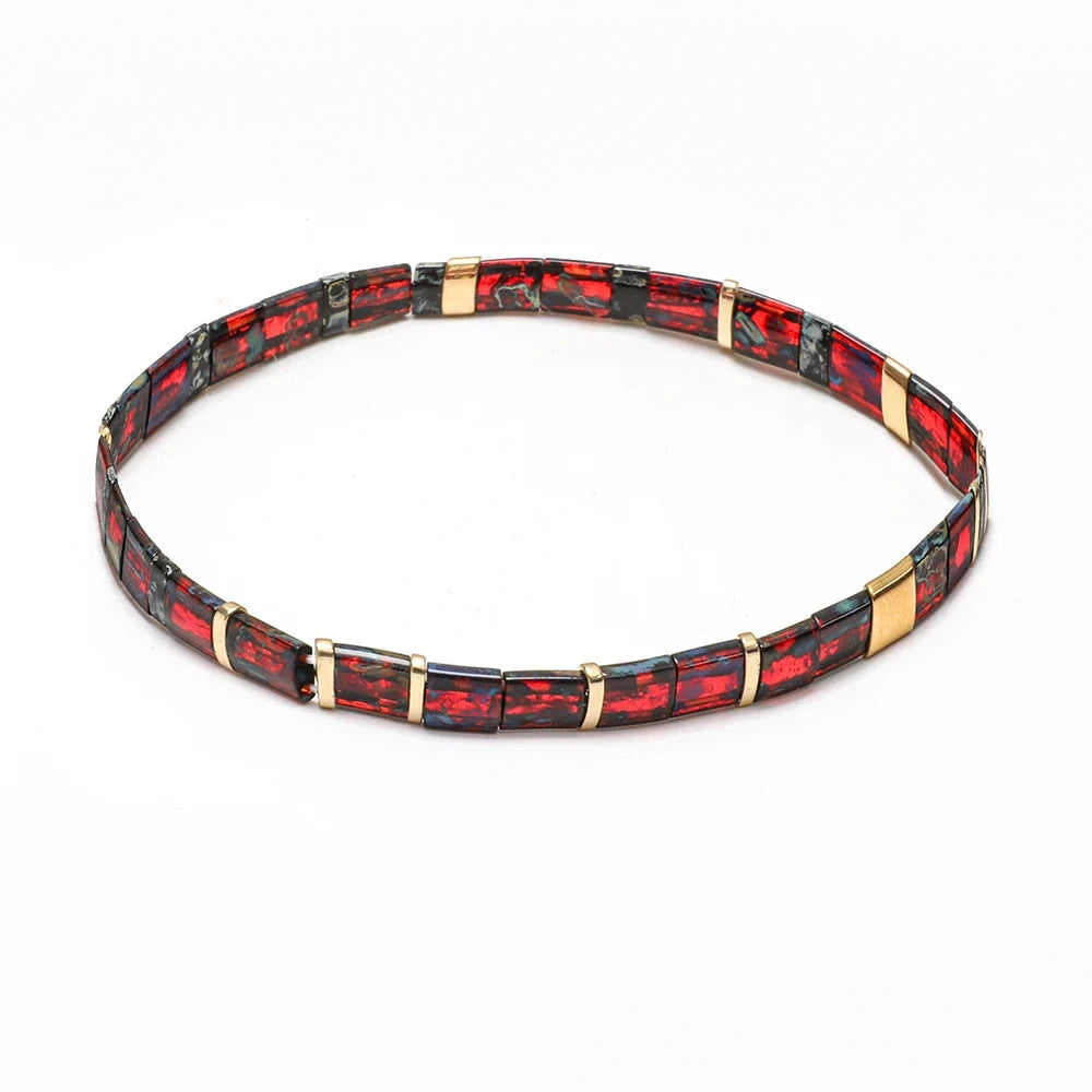 Colorful Miyuki Tile Beads BraceletHGSL077