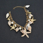Bohemian Beach Style Bracelet Starfish Shell Charm Bangle