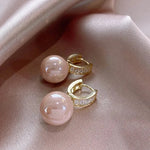 Elegant Gold-Plated Pearl Earrings for Women