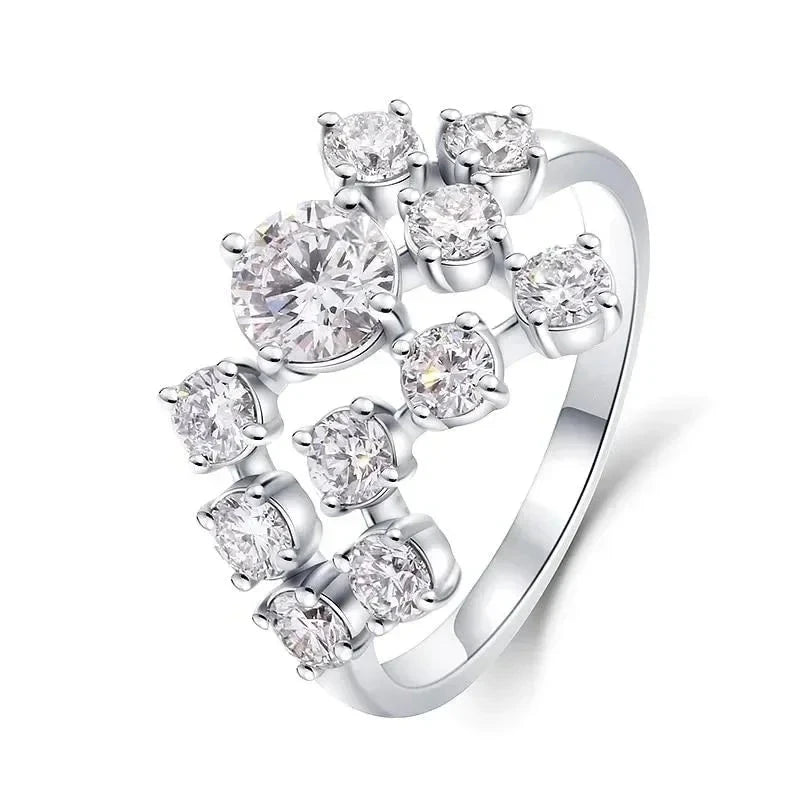 Dazzling Round Cubic Zirconia Silver Color for Women