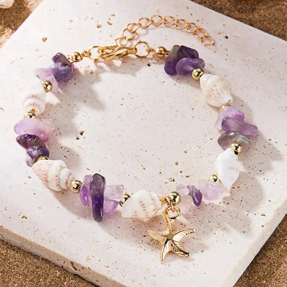 Bohemian Starfish Pendant Bracelet