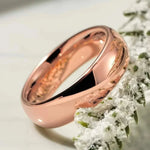 Rose Gold 6mm Stainless Steel Titanium Ring – Unisex