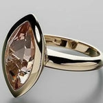 Vintage Gold Color Rings for Women Trendy Oval Inlaid with Red Stone