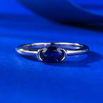 925 Sterling Silver Oval Cut 4*6 MM Sapphire Ruby GemstoneBlue5