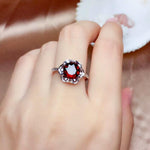 Blood Ruby Silver RingRing