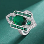 Dazzling Vintage EmeraldResizable Ring