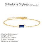 Birthstone Bracelet Sparkling Rhinestone BangleYS36100-September15 Extend 3CM