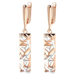 Geometric Hollow Earrings – Rose Gold & SilverROSE GOLD COLORCHINA