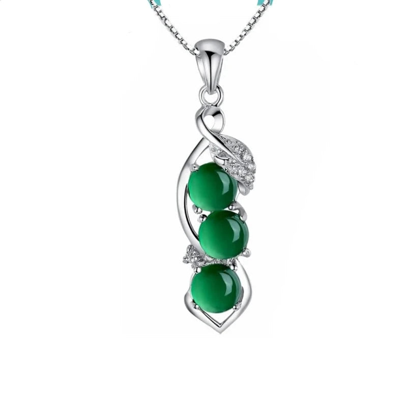 Beautiful Emerald Necklaces For Women Pendant Luxury40cm