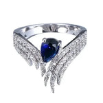 European-Style Water Drop Zirconia Ring – Luxurious Wedding & EngagementH3545