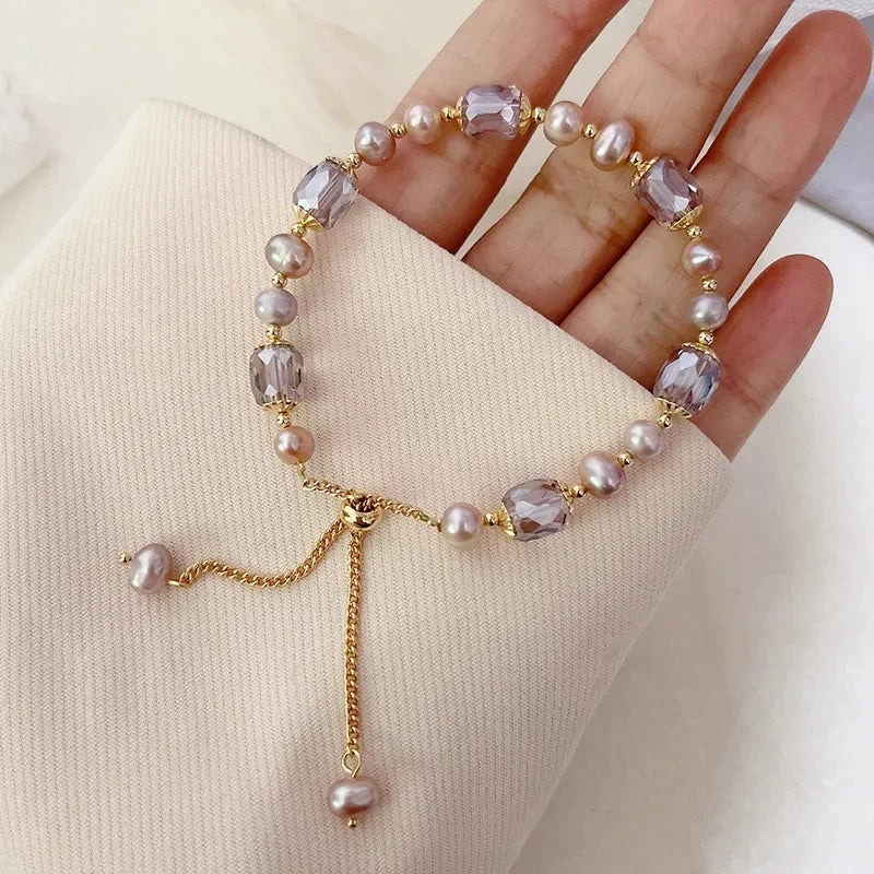 Natural Freshwater Pearl Bracelet for Women Summer Accessories