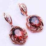 Rose Gold Inlaid Ruby Jewelry SetJewelry Sets